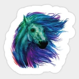 Purple Stallion Horse Sticker